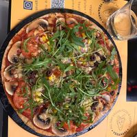 Greek pizza #Veganuary at Veganaki in Athens