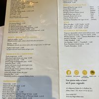 Menu  at Veganaki in Athens
