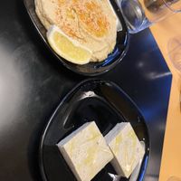 Cashew Feta and hummus  at Veganaki in Athens