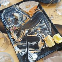 Starter Plate afterwards at Veganaki in Athens