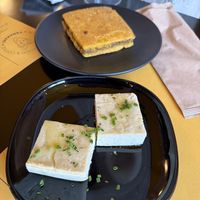 Cashew Feta and traditional pie   at Veganaki in Athens