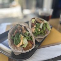 Tempeh souvlaki   at Veganaki in Athens