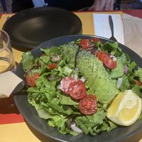 Avocado saladd  at Veganaki in Athens