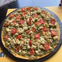 Pesto pizza   at Veganaki in Athens