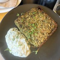 Zucchini pie (reeeeally nice)  at Veganaki in Athens