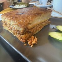 Moussaka - lentil filled   at Veganaki in Athens