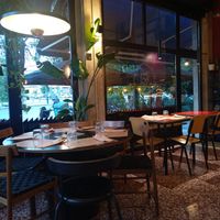 Inside seating at Veganaki in Athens