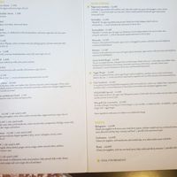 Menu available in English at Veganaki in Athens