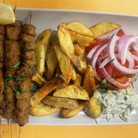 Soy souvlaki  at Veganaki in Athens