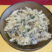 Pasta Carbonara  at Veganaki in Athens