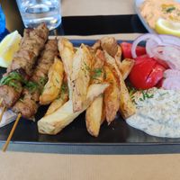 Soy souflaki plate at Veganaki in Athens