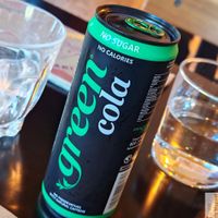 Green cola at Veganaki in Athens