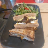 Omelet toast at Veganaki in Athens