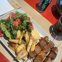 Tempeh souvlaki   at Veganaki in Athens