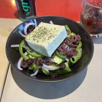 Greek salad  at Veganaki in Athens