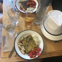 Both Traditinal Platters. Very yummy! at Veganaki in Athens