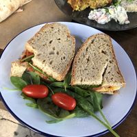 Cheese tomato sandwich  at Veganaki in Athens