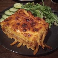 Excellent pastitsio! at Veganaki in Athens