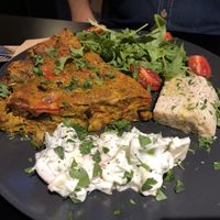 Vegan omelette at Veganaki in Athens