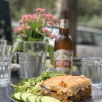 Vegan moussaka at Veganaki in Athens