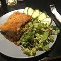 Vegan moussaka  at Veganaki in Athens