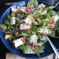 Gourmet salad at Veganaki in Athens