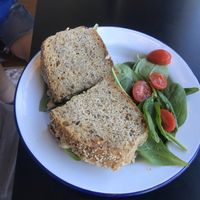 Humus sandwich  at Veganaki in Athens
