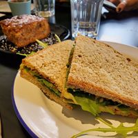 Avocado and apple pie at Veganaki in Athens