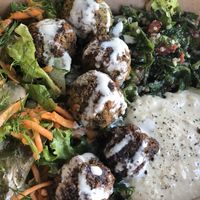 Falafel salad at Veganaki in Athens