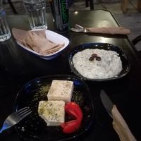 Pita, Feta & Tzaziki at Veganaki in Athens