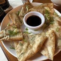 Scallion pancakes  at The Mad Monkfish in Cambridge