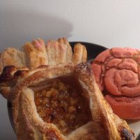 Assortment of vegan pastries at Panaderia Nuevo Leon in Chicago