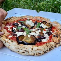 Caponata, with fantastic home-made ricotta at La Stella Nera in Berlin