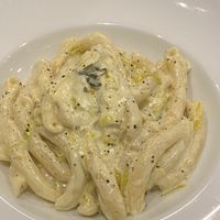 pasta with leek cream at La Stella Nera in Berlin