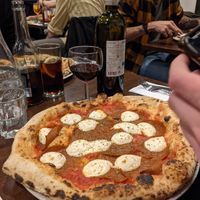 Vegan pizza at La Stella Nera in Berlin