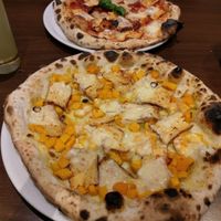 pizza with pumpkin, vegan cheese and rosemary at La Stella Nera in Berlin
