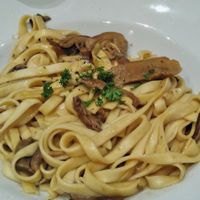 Pasta with mushrooms at La Stella Nera in Berlin