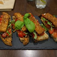 Bruschetta al pomodoro + Tempeh at La Stella Nera in Berlin