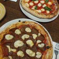 Pizza Magerita, Pizza Diavola at La Stella Nera in Berlin