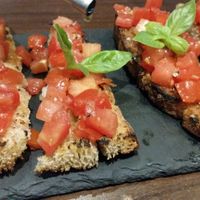 antipasti: bruschetta pomodoro at La Stella Nera in Berlin