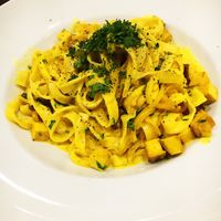Tofu turmeric pasta at La Stella Nera in Berlin