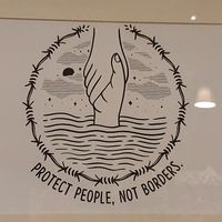 #smashfascism #refugeeswelcome at La Stella Nera in Berlin