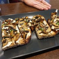 Mushroom cream cheese bruschetta at La Stella Nera in Berlin