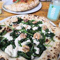 Pizza bianca and a calzone at La Stella Nera in Berlin