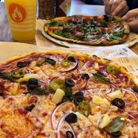 Vegan pizza with Daiya cheese at Blaze Pizza in White Plains