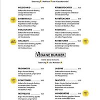 Menu at Peter Pane in Oldenburg