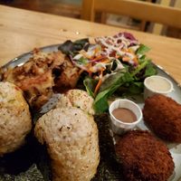 Combo platter at Obon Shokudo in Portland