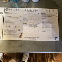 menu   at Obon Shokudo in Portland