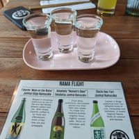 Seasonal namazake flight. at Obon Shokudo in Portland