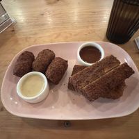 Giant tots and tofu katsu  at Obon Shokudo in Portland